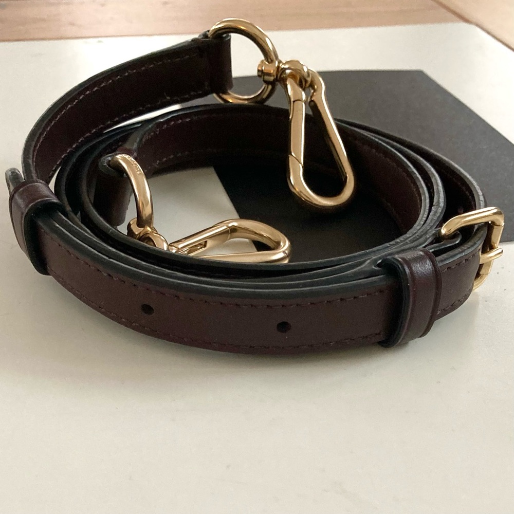 Coach Leather Crossbody Shoulder Bag Strap Brown NEW - Picture 6 of 7